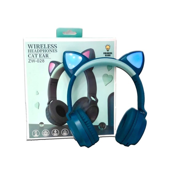 AURICULAR BLUETOOTH INALÁMBRICO CAT EAR ZW-028 VERDE